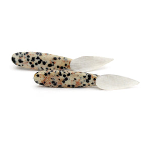 Dalmatian Jasper Sconce Earrings