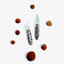 Load image into Gallery viewer, Dalmatian Jasper Sconce Earrings