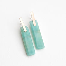 Load image into Gallery viewer, Amazonite Rectangle Bar Studs