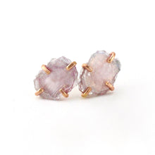 Load image into Gallery viewer, Raw Lepidolite Studs