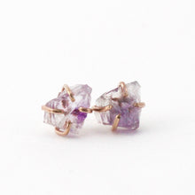 Load image into Gallery viewer, Raw Amethyst Studs