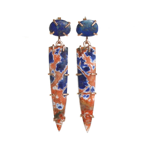 Lapis Lazuli and Sodalite Studs Alana Douvros Jewelry