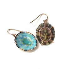 Load image into Gallery viewer, Green Limpet Shell Earrings