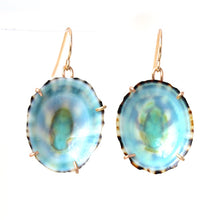 Load image into Gallery viewer, Green Limpet Shell Earrings