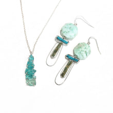 Load image into Gallery viewer, Chrysoprase Deco Earrings