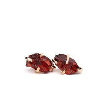 Load image into Gallery viewer, Raw Garnet Studs