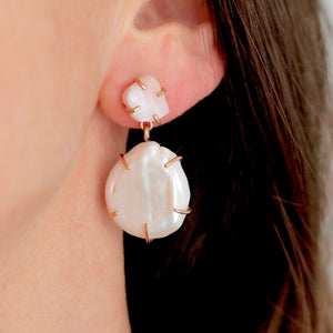 Double Drop Gemstone Earrings