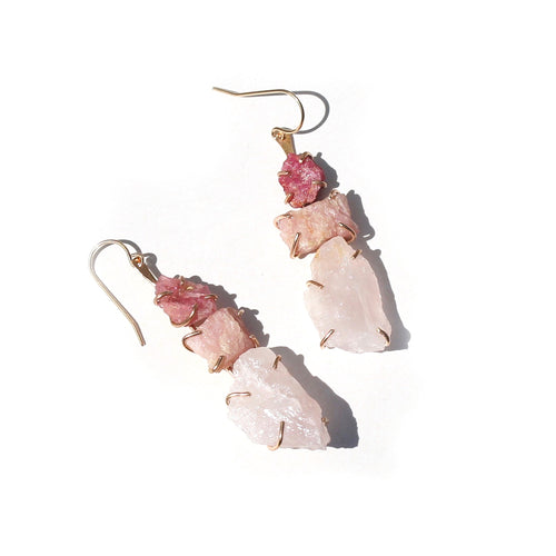 Pink Ladder Earrings