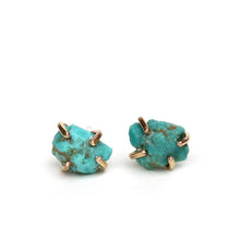 Load image into Gallery viewer, Raw Turquoise Studs