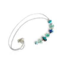 Load image into Gallery viewer, Blue Tones Waterfall Necklace
