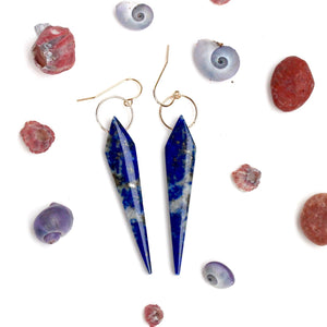 Lapis Lazuli Dagger Earrings