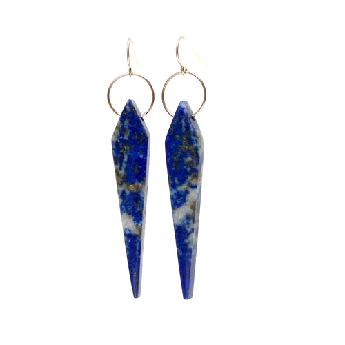Lapis Lazuli Dagger Earrings Alana Douvros Jewelry