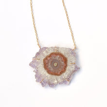 Load image into Gallery viewer, Amethyst Slice Necklace