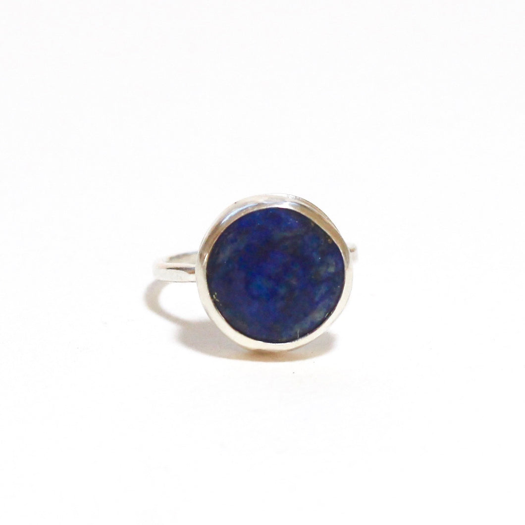 Simple Lapis Lazuli Bezel Ring