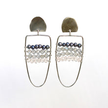 Load image into Gallery viewer, Grey Abacus Earrings