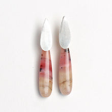Load image into Gallery viewer, Pink Peruvian Opal Sconce Earrings