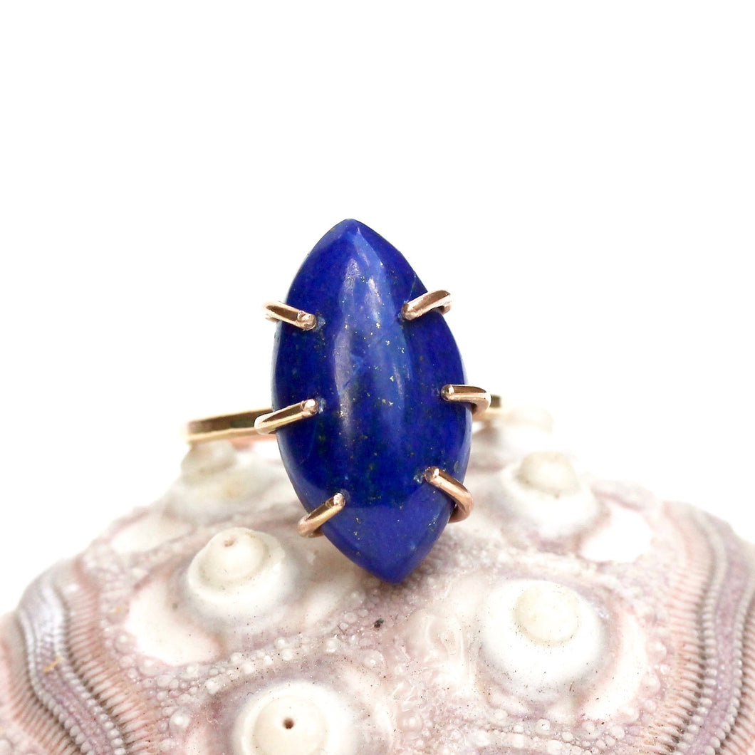 Lapis Lazuli Marquise Ring