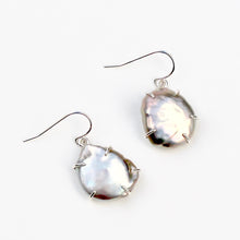Load image into Gallery viewer, Grey Pearl Drop Earrings