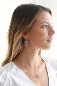 Lepidolite Prong Earrings