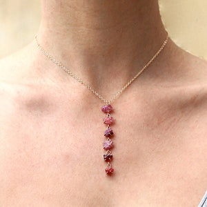 Pink Tones Waterfall Necklace