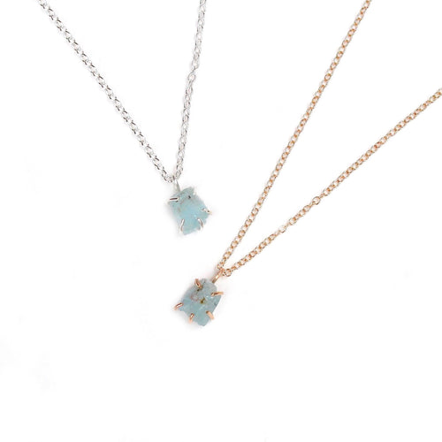 Raw Aquamarine Necklace