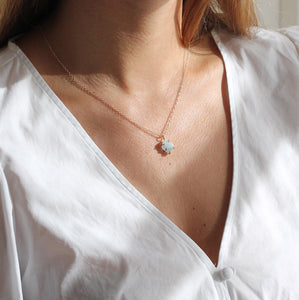 Raw Aquamarine Necklace