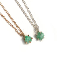 Load image into Gallery viewer, Raw Emerald Necklace
