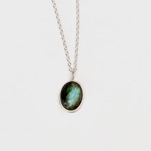 Load image into Gallery viewer, Labradorite Medallion Necklace