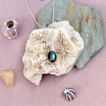 Load image into Gallery viewer, Labradorite Medallion Necklace