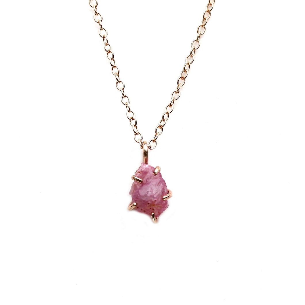 Raw Spinel Necklace