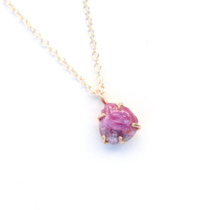 Raw Spinel Necklace