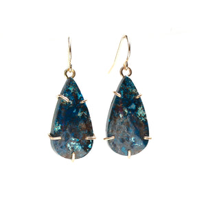 Azurite Teardrop Earrings