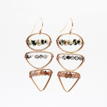 Load image into Gallery viewer, Stacked Abacus Earrings in Neutrals