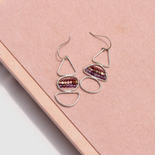 Load image into Gallery viewer, Stacked Abacus Earrings in Pink