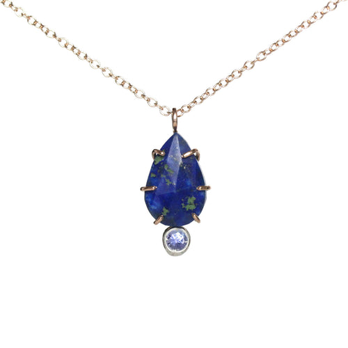 Lapis Lazuli with Malachite Inclusion Necklace