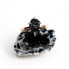 Load image into Gallery viewer, Raw Black Tourmaline Stacker Ring