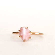 Load image into Gallery viewer, Raw Pink Peruvian Opal Stacker Ring