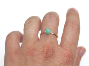 Raw Emerald Stacker Ring