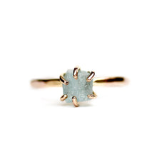 Load image into Gallery viewer, Raw Aquamarine Stacker Ring