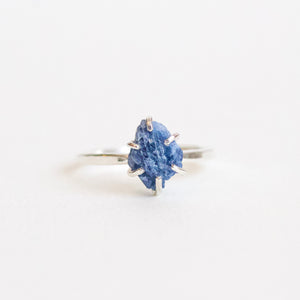 Raw Blue Sapphire Ring