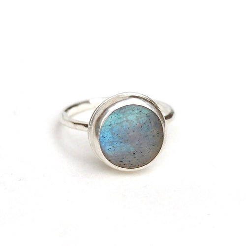 Simple Labradorite Bezel Ring