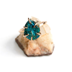 Raw Peacock Pyrite Stacker Ring Alana Douvros Jewelry