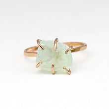 Load image into Gallery viewer, Raw Green Calcite Stacker Ring